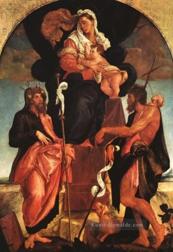 Madonna und Kind mit Heiligen Jacopo Bassano Ölgemälde